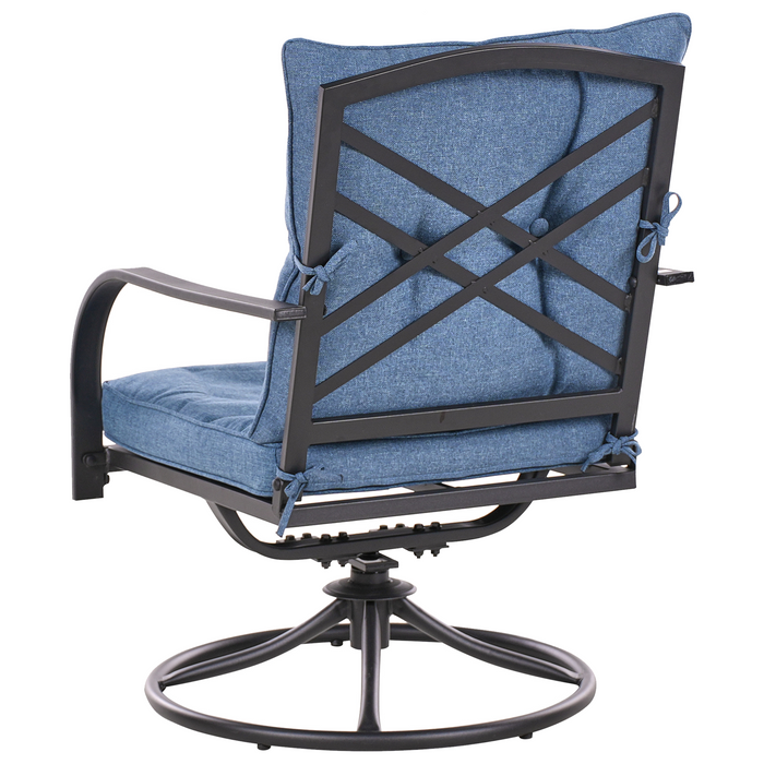 Beliani - MESTRINO - Loungeset 4-zits - Blauw - Staal