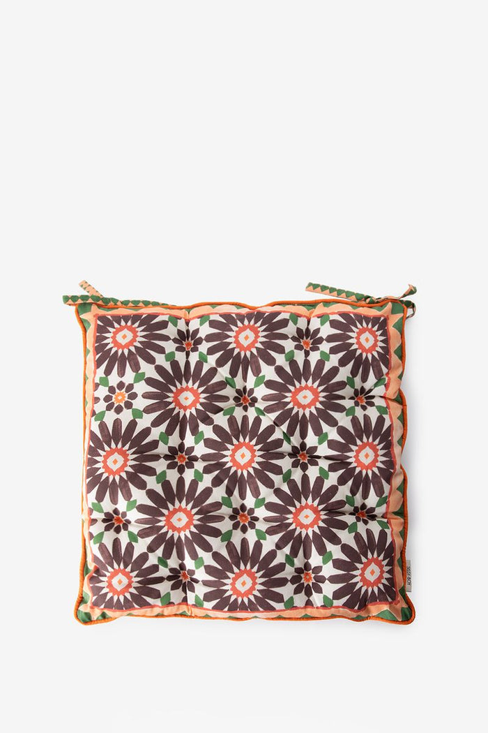 Sissy-Boy Multicolour tuinkussen met bloemen mozaïek print