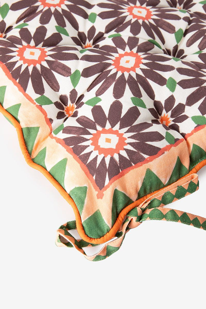 Sissy-Boy Multicolour tuinkussen met bloemen mozaïek print