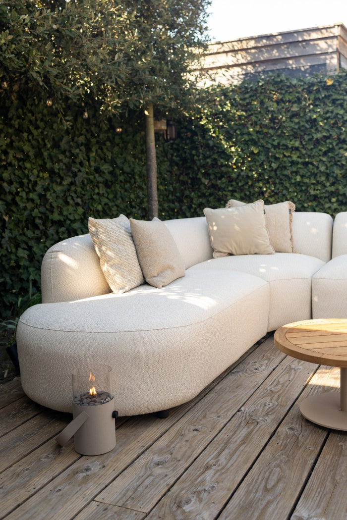 Madeira ronde hoekbank rechts - Naturel Sunbrella