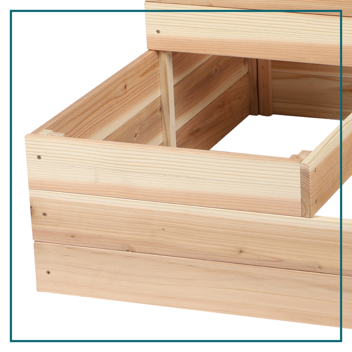 HIXA Moestuin Kweekbak Plantenbak Verhoogd voor Zaden & Planten 80x...