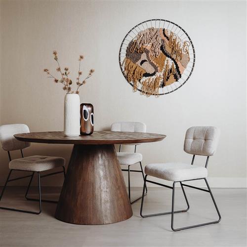 Tower living Premana round diningtable - 150x150 - mud brown