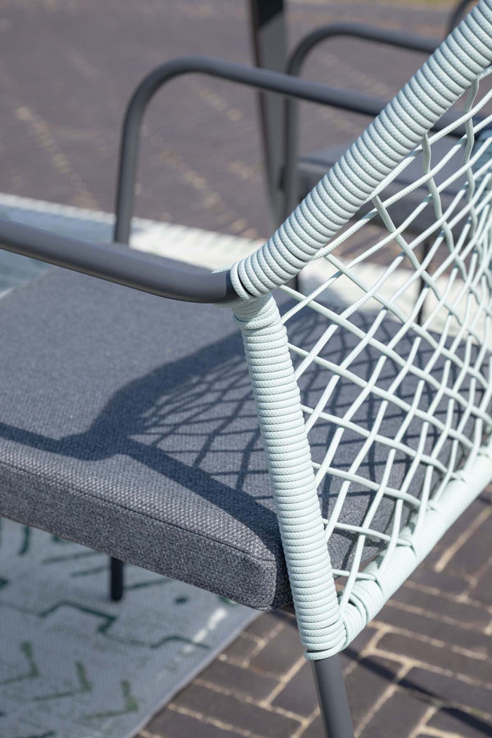 5-delige tuinset Dido stoelen zachtgroen - Rimini tafel