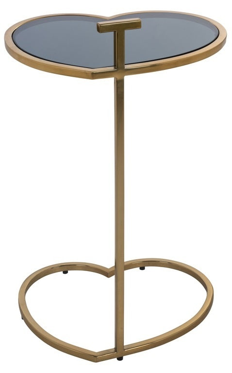 Richmond Interiors Love Hartvormig Bijzettafel Glas | Goud