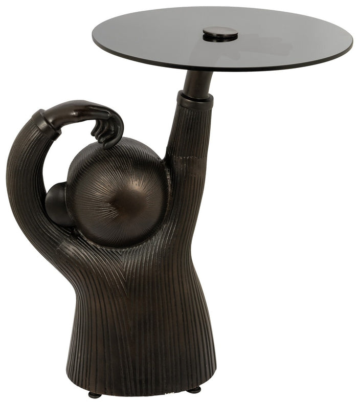 Richmond Interiors Ape Bijzettafel Brons | Glas