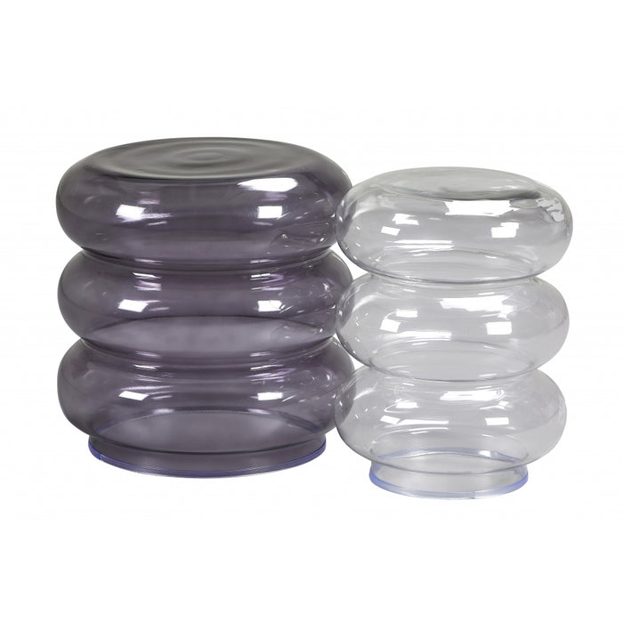 Bijzettafel Rosella - Zwart - Glas - 38x38x38cm (BxHxD)