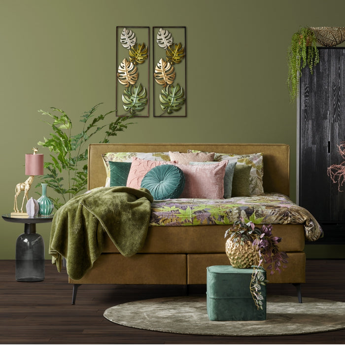 Bijzettafel Florence - Zwart - Glas - 50x58x50cm (BxHxD)