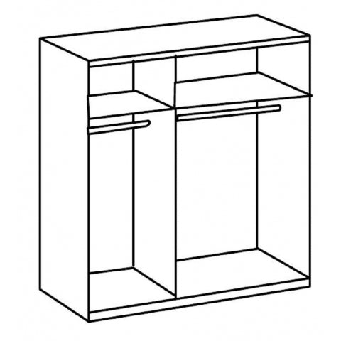 Kledingkast Aalst - Taupe - Hout - 135x210x65cm (BxHxD)