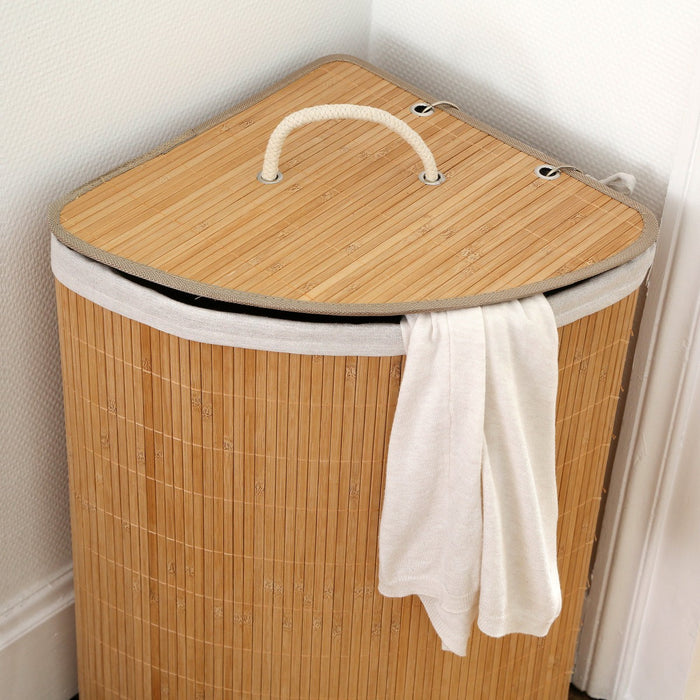 Calicosy - Hoekwasmand van bamboe - H60 cm
