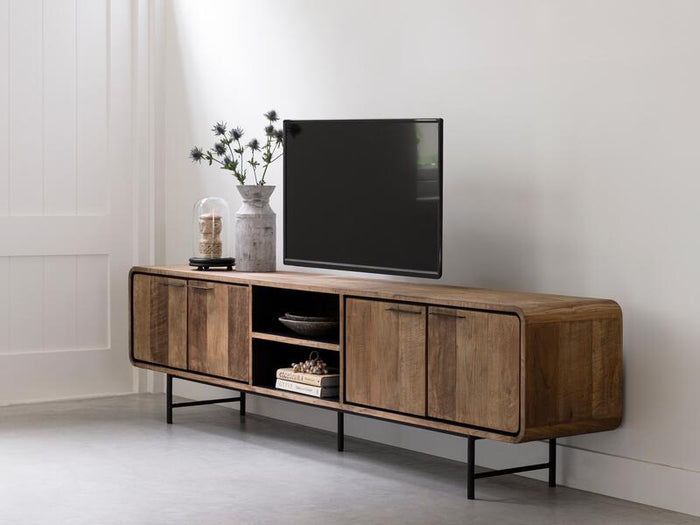 DTP Home TV stand Evo large, 4 doors, 2 open racks,60x225x40 cm, re...