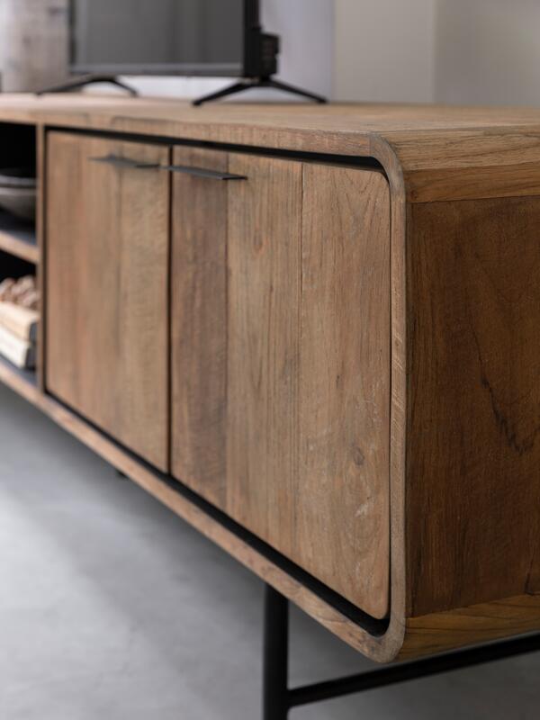 DTP Home TV stand Evo large, 4 doors, 2 open racks,60x225x40 cm, re...