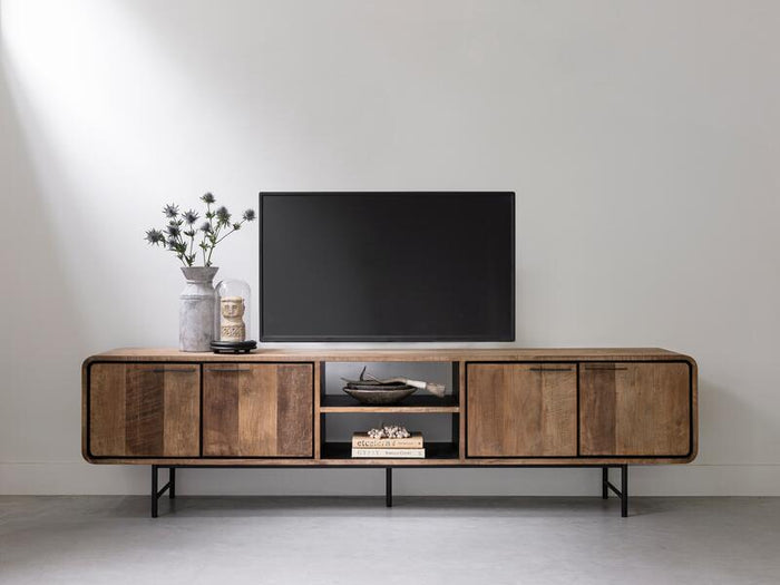 DTP Home TV stand Evo large, 4 doors, 2 open racks,60x225x40 cm, re...