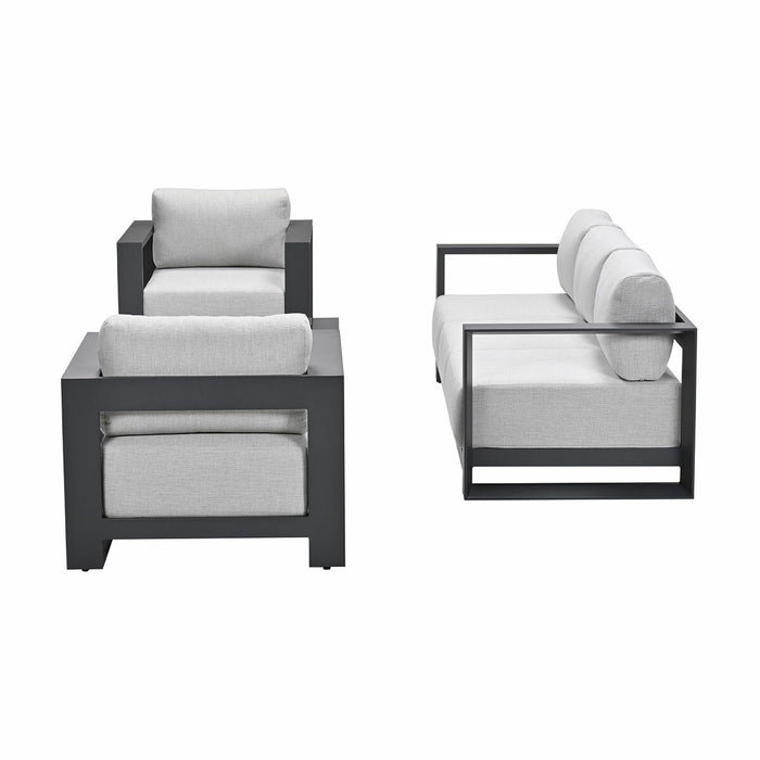 Garden Impressions Malakka loungeset 3-delig - donker grijs