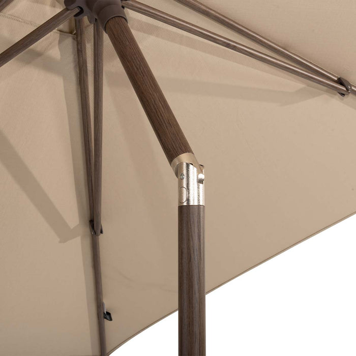 4 Seasons Azzurro stokparasol Ø300 cm beach solefin - Wenge frame