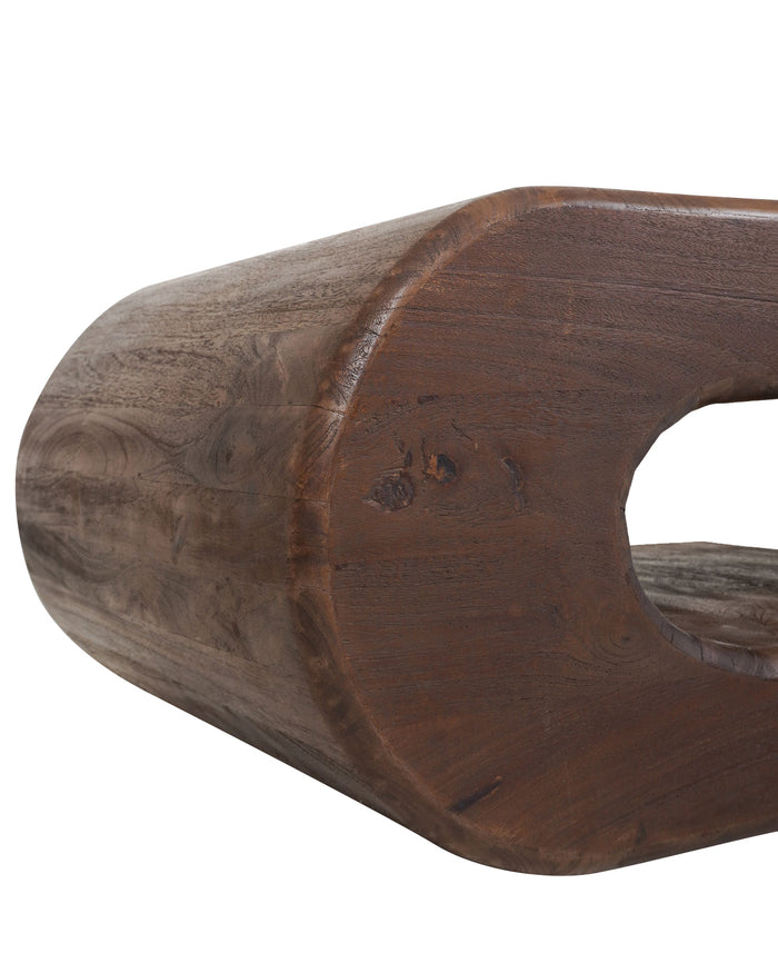 Home67 - Salontafel Maan - Espresso Mangohout - 110 x 60 cm