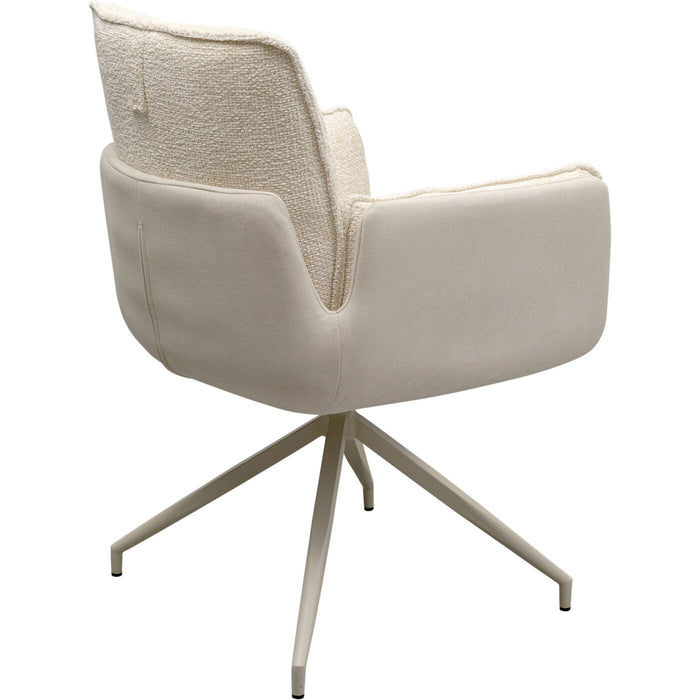 Kare Design Hilla draaistoel armleuningen - creme