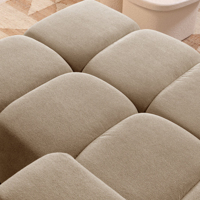 by fonQ Charme Hoekbank Rechts met Slaapfunctie - Weefstof - Beige