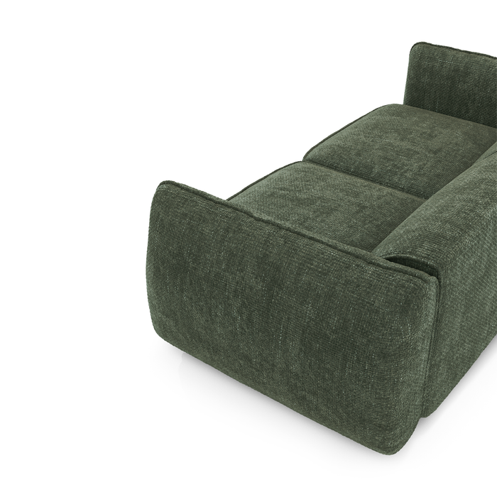 4-zitsbank in olijfgroen ribfluweel