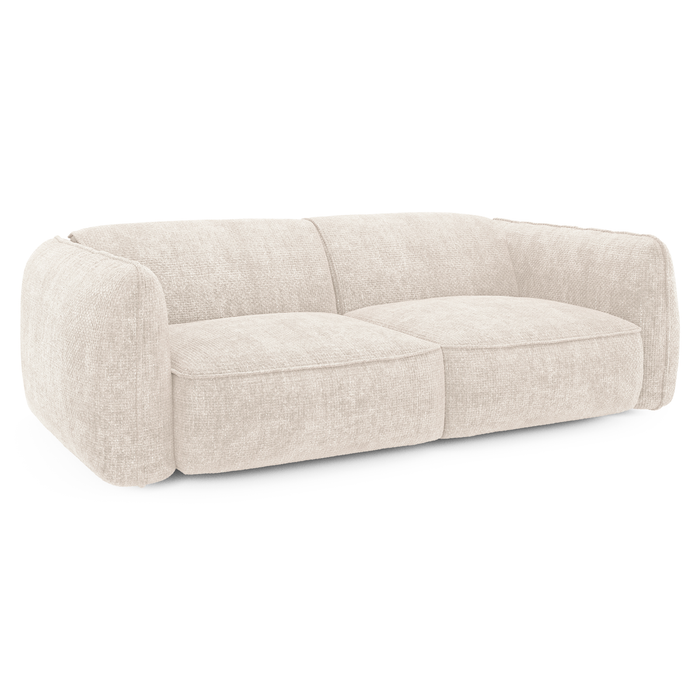 4-zits crèmekleurige fluwelen bank