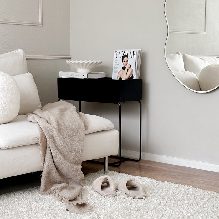 QUVIO planten tafel | planten bak - Zwart