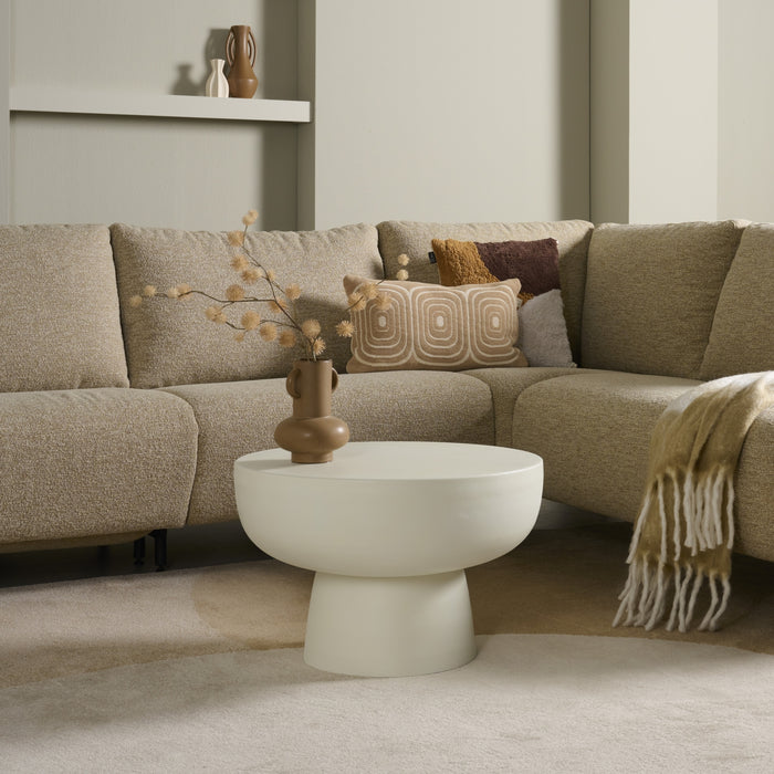 Bijzettafel Minden - Creme|Wit - Metaal