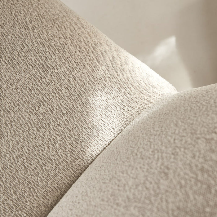 Tikamoon - Folk - Fauteuil in massief mindihout en ecru stof