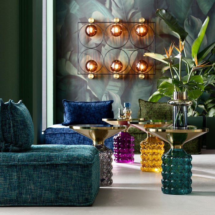 Kare Design Lola Bijzettafel - blauw - Ø50cm