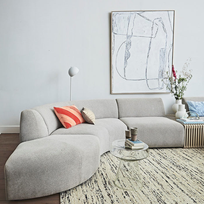 HKliving Striped Velvet Sierkussen 40 x 60 cm - Rood/Roze