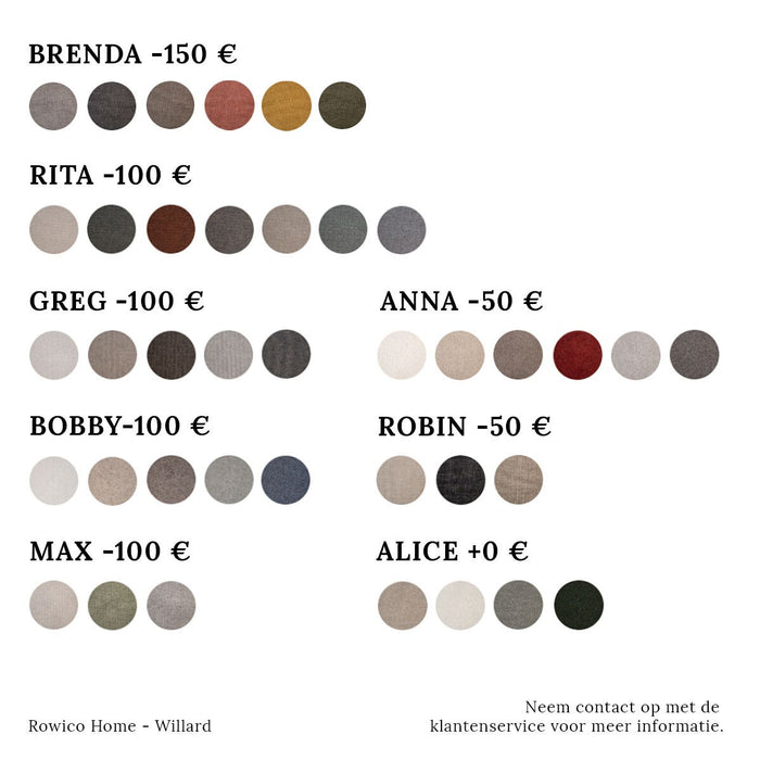 Rowico Home Willard 4-zits Hoekbank Rechts - Beige Stof