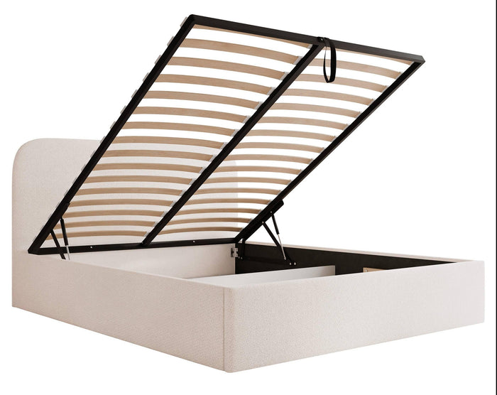 NADUVI Collection Bedframe Fia 140x200 chenille met opbergvak