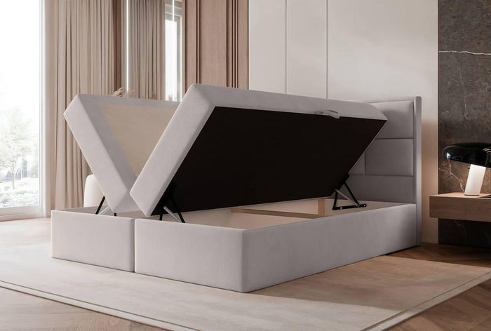 NADUVI Collection Boxspring Antonia velvet met opbergvak 140x200