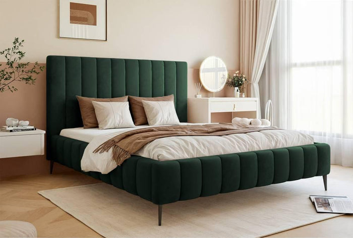 NADUVI Collection Bedframe Flores velvet 180x200 met opbergvak