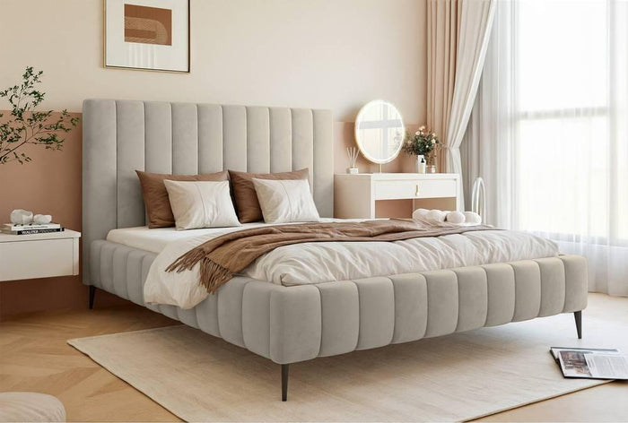 NADUVI Collection Bedframe Flores velvet 160x200 met opbergvak