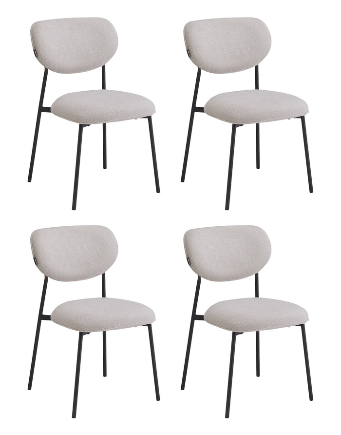 Furnihaus Eetkamerstoel Amalia Teddy Beige Set van 2