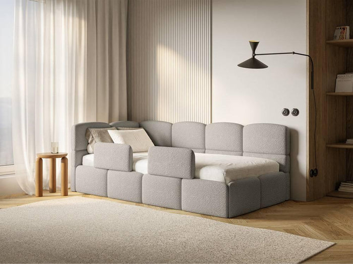 NADUVI Collection Jeugdbed incl matras Chloe links bouclé 90x200 met