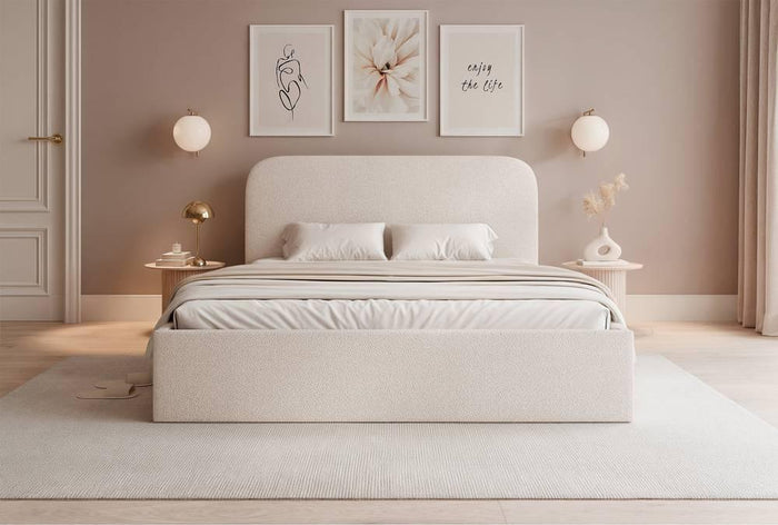 NADUVI Collection Bedframe Fia 180x200 chenille met opbergvak