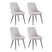 Furnihaus Eetkamerstoel Oscar Boucle Beige Set van 4