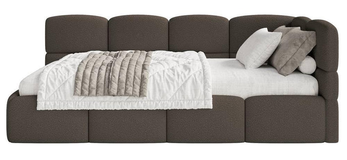 NADUVI Collection Jeugdbed incl matras Chloe rechts bouclé 90x200 met