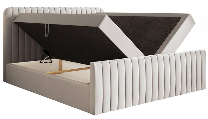 NADUVI Collection Boxspring Adrien chenille met opbergvak 140x200