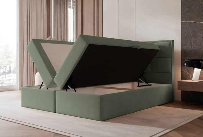 NADUVI Collection Boxspring Antonia velvet met opbergvak 180x200