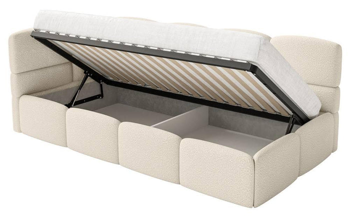 NADUVI Collection Jeugdbed incl matras Chloe links bouclé 90x200 met