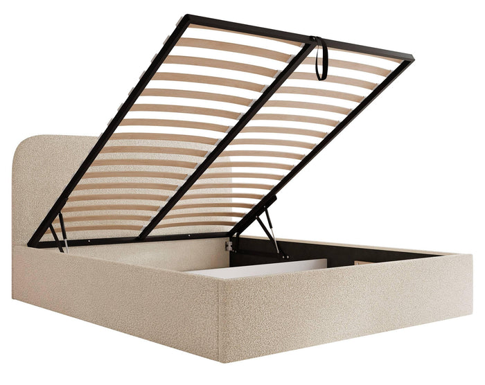 NADUVI Collection Bedframe Fia 160x200 bouclé met opbergvak