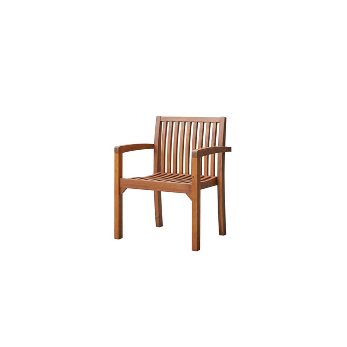 Tikamoon - Pilar - Set van 2 tuinstoelen met armleuning in massief ac…