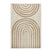 sweeek - Interieurtapijt, geometrisch regenboog patroon, beige