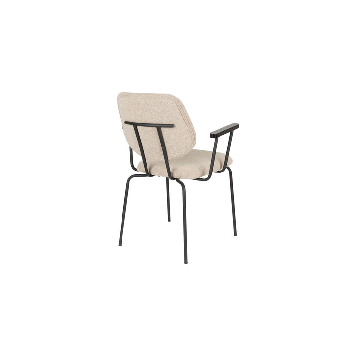 Housecraft Living Zelo Eetkamerstoelen Armleuning Beige - Set van 2