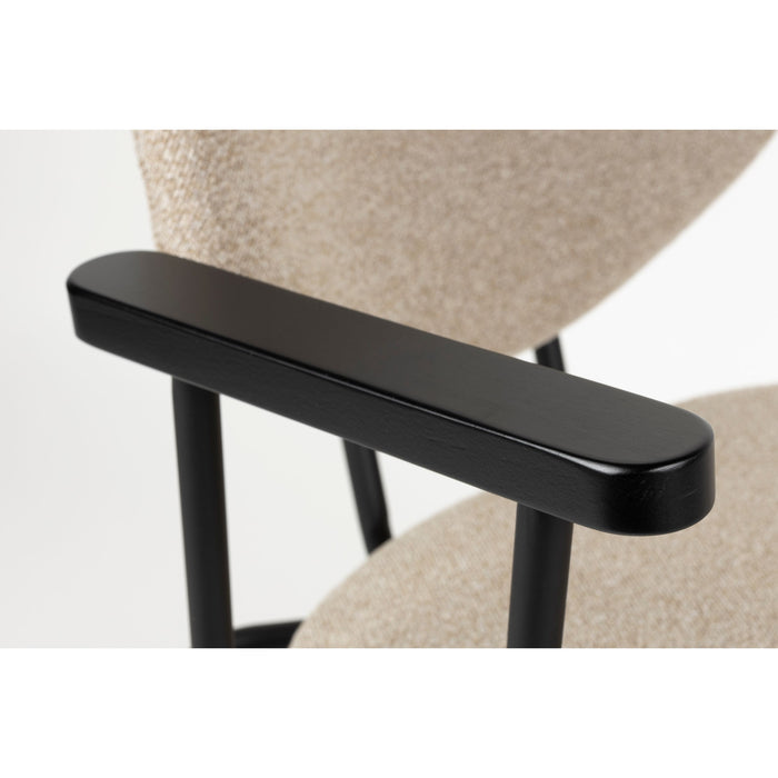 Housecraft Living Zelo Eetkamerstoelen Armleuning Beige - Set van 2