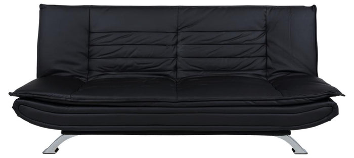 Giga Living - Slaapbank - Zwart PU Leer - 196x98x91cm - Grona