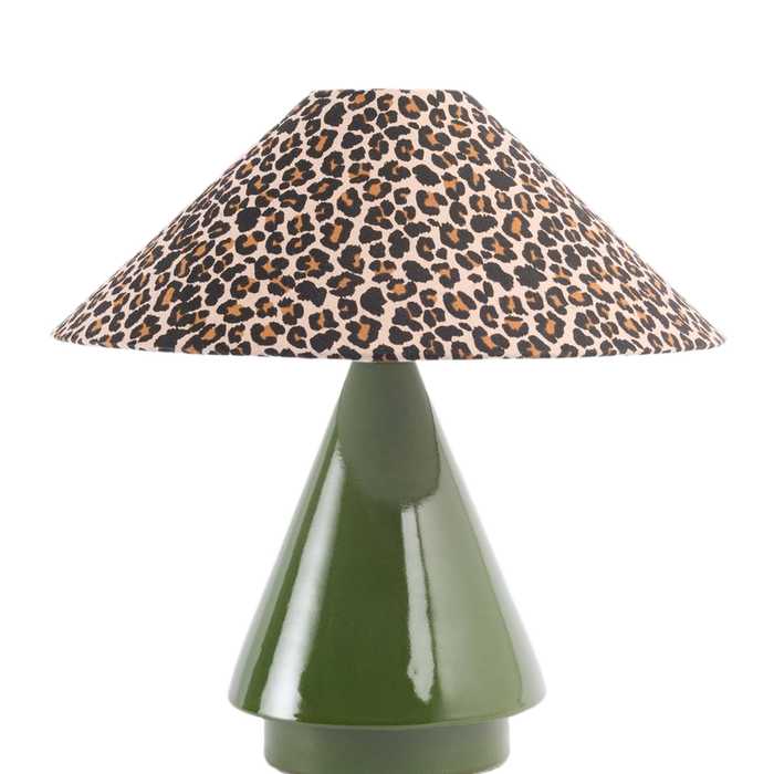 Sissy-Boy Groene tafellamp met leopard print