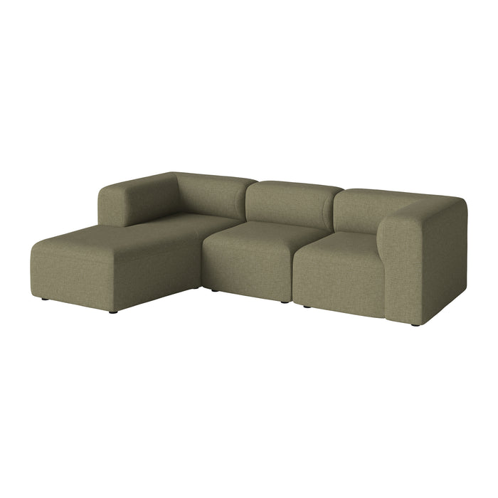 Bolia Angle 3-zitsbank met Chaise Longue Links - Green