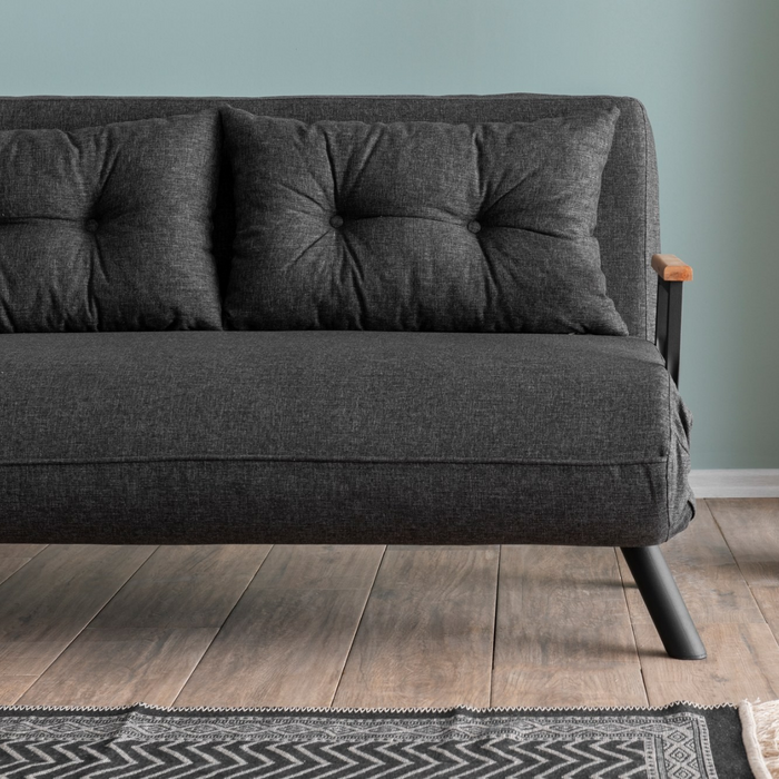 Calicosy - Slaapbank voor 2 personen - SANDO - Donkergrijs